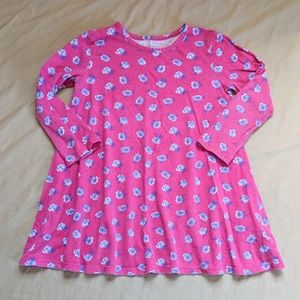 Floral Tunic Long Sleeve T-Shirt Dress